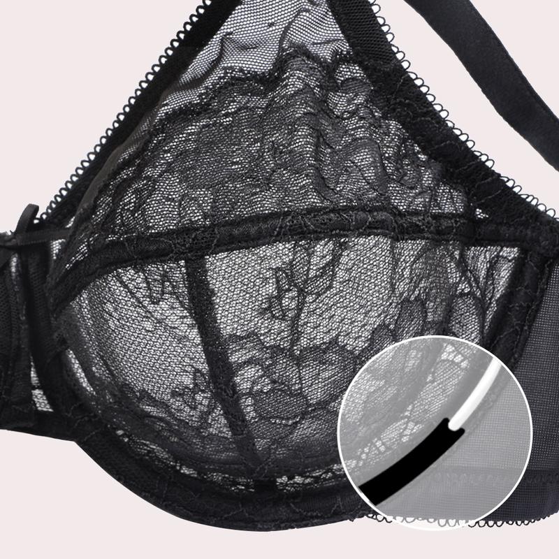 Bequemer und stylischer Damen-BH mit voller Abdeckung aus Spitze