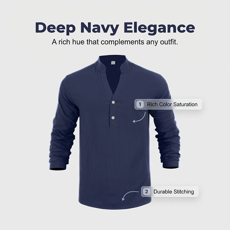 Lässiges Henley-T-Shirt für Herren