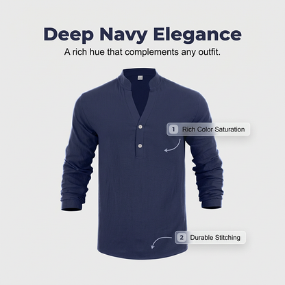 Lässiges Henley-T-Shirt für Herren
