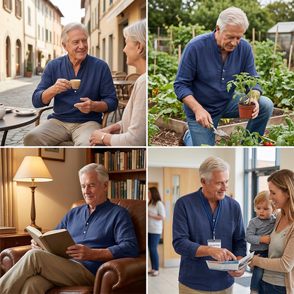 Lässiges Henley-T-Shirt für Herren