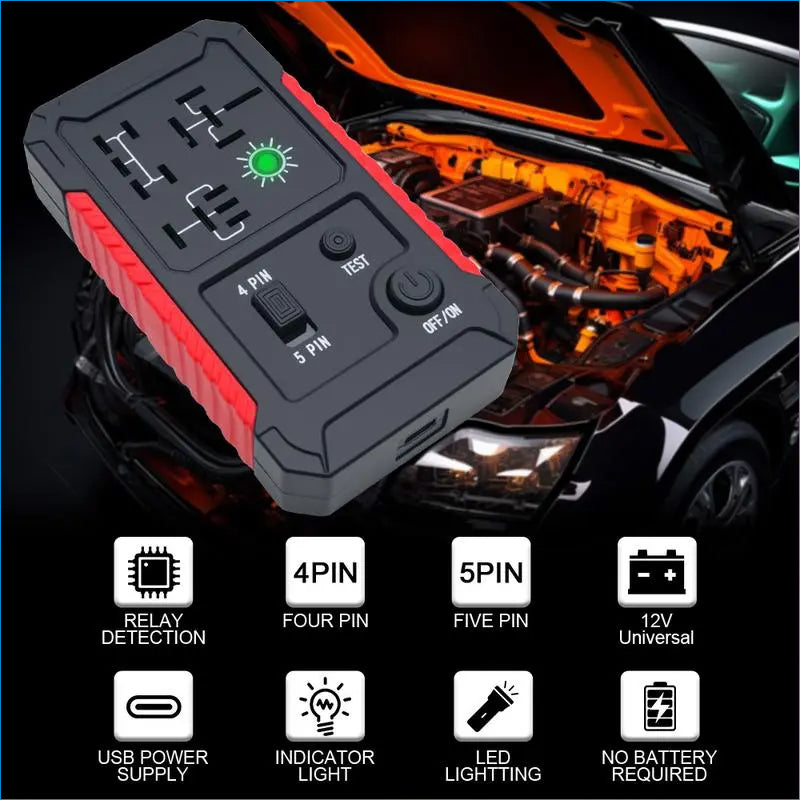 🔥Solange der Vorrat reicht 50 % Rabatt!🎉USB-C Kfz-Relaisprüfer für 4/5-polige Relais
