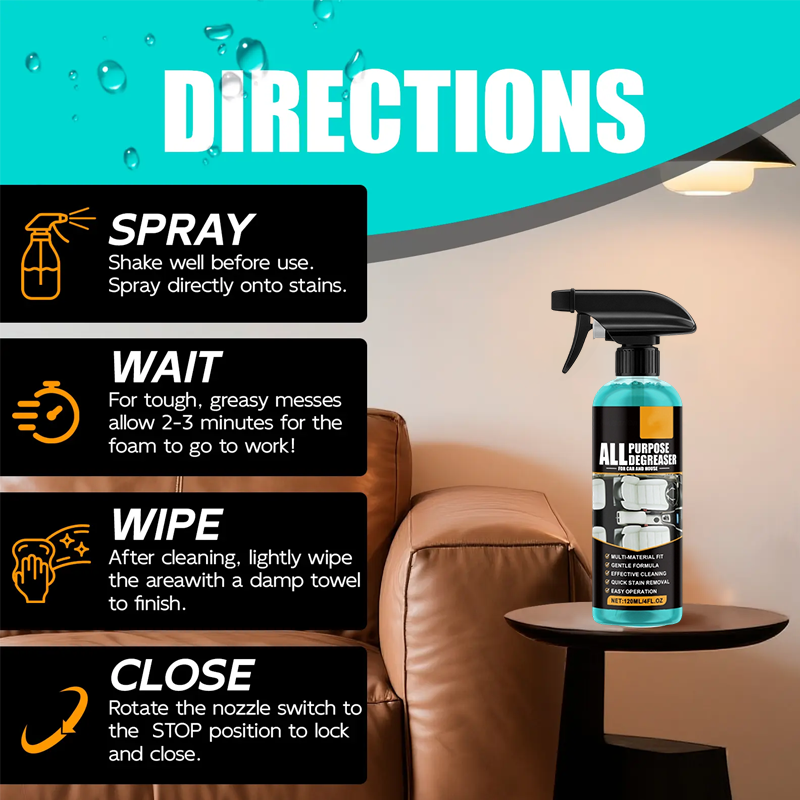 🧼✨Mehrzweck-Reinigungsspray | Universal-Entfetter für Auto und Haushalt