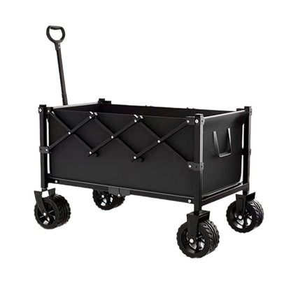 📢 50% RABATT! ⏰ Faltbarer Transportwagen mit Rädern – Robuster Stahlrahmen, 80 kg Traglast, für Strand, Camping & Garten
