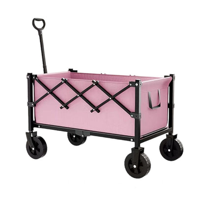 📢 50% RABATT! ⏰ Faltbarer Transportwagen mit Rädern – Robuster Stahlrahmen, 80 kg Traglast, für Strand, Camping & Garten