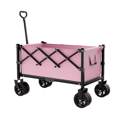 📢 50% RABATT! ⏰ Faltbarer Transportwagen mit Rädern – Robuster Stahlrahmen, 80 kg Traglast, für Strand, Camping & Garten