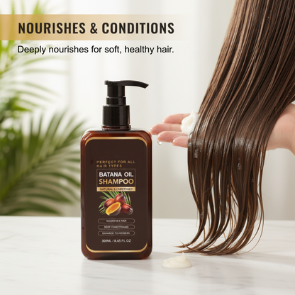 💇♀️ 50 % RABATT – BLITZANGEBOT! ⚡ Batana Oil Nourishing and Smoothing Shampoo – Enthält natürliches Batanaöl, das speziell für Haarwachstum und Feuchtigkeitsversorgung entwickelt wurde und intensive Pflege und Nährstoffe bietet. 🧴