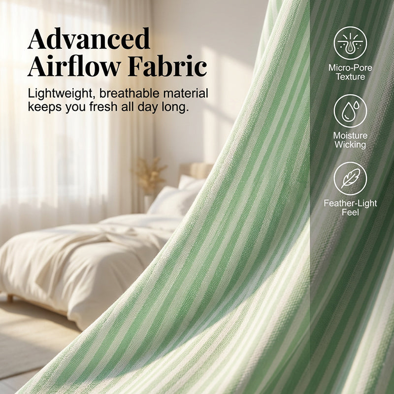 Damen-Loungewear-Set mit Streifen und kurzen Ärmeln