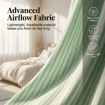 Damen-Loungewear-Set mit Streifen und kurzen Ärmeln
