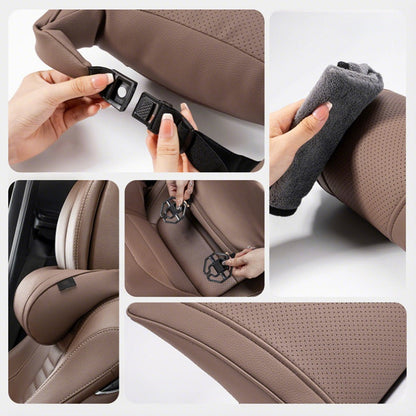 🍃Heißer Verkauf🔥Ergonomisches Kopfstützen- und Lendenwirbelstützen-Set für Autositze