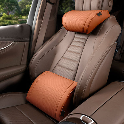 🍃Heißer Verkauf🔥Ergonomisches Kopfstützen- und Lendenwirbelstützen-Set für Autositze