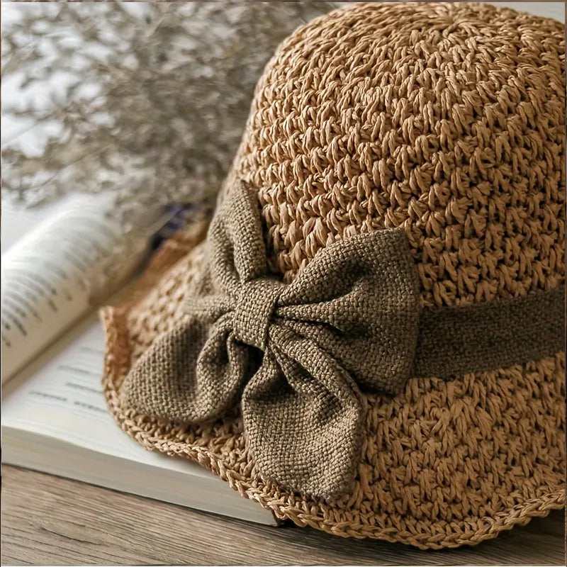 🎁 Das perfekte Frühlingsgeschenk! Strohhut mit Stoffschleife – leicht, luftig, bezaubernd 💐👒