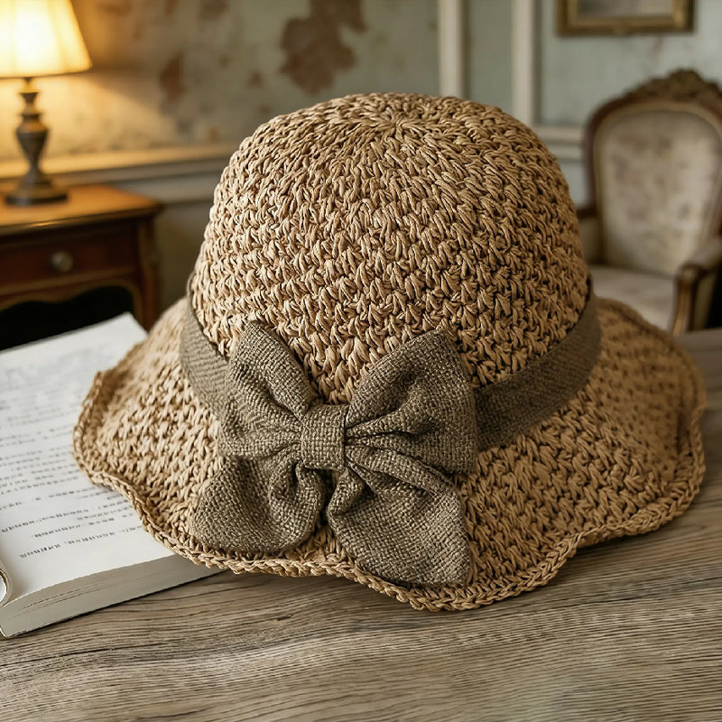 🎁 Das perfekte Frühlingsgeschenk! Strohhut mit Stoffschleife – leicht, luftig, bezaubernd 💐👒