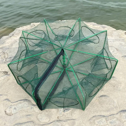 Selbstfaltbares, verstärktes Fischernetz