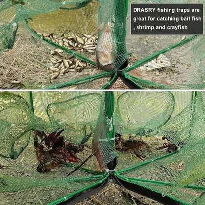 Selbstfaltbares, verstärktes Fischernetz