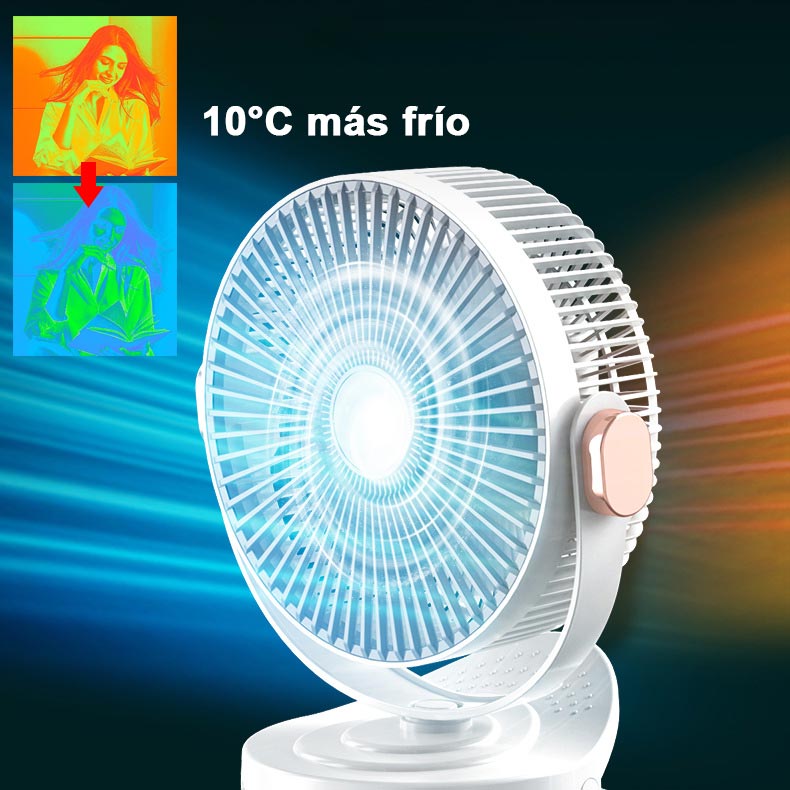Tragbarer, leiser Ventilator mit Kühl- und Nachtlichtfunktion