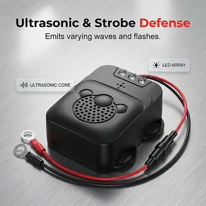 12V Ultraschall-Auto-Nagetiervertreiber mit LED-Blitzlichtern