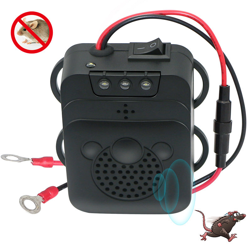 12V Ultraschall-Auto-Nagetiervertreiber mit LED-Blitzlichtern
