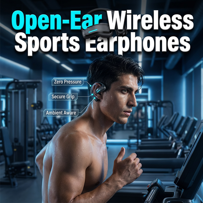 Open-Ear Knochenleitungs-Gaming-Kopfhörer - Ultra-Low-Latency & Druckfrei | Wasserdicht