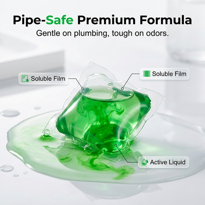 🥳2026 HEISSER VERKAUF🥳💞ÜBER 50.000 VERKAUFT!🏠💧 50 % RABATT! Abflussreiniger-Pods – Die Bio-Enzym-Formel neutralisiert Gerüche direkt an der Quelle. Sofort frischer Duft, keine aggressiven Chemikalien. Schluss mit unangenehmen Gerüchen! 🚰✅