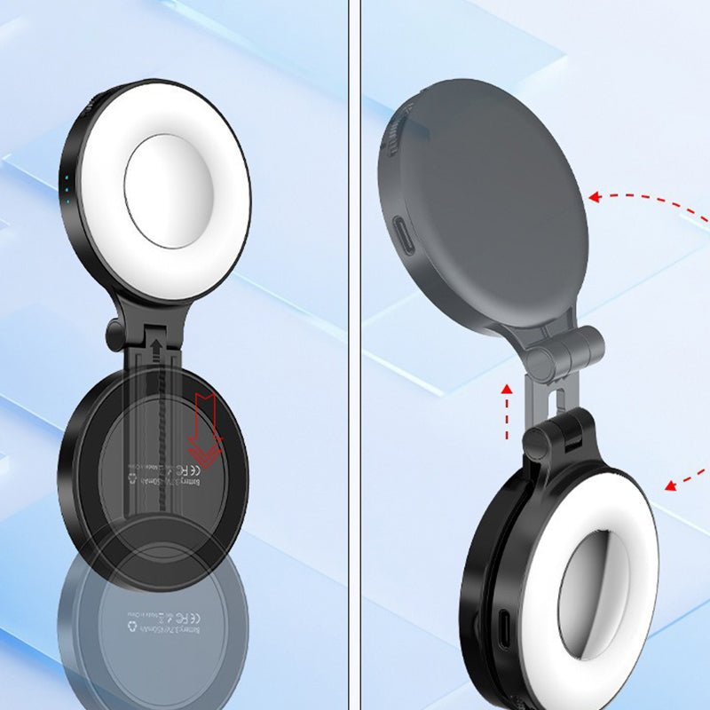 3-in-1 Magnetische Handyleuchte mit integriertem Spiegel