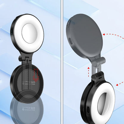 3-in-1 Magnetische Handyleuchte mit integriertem Spiegel