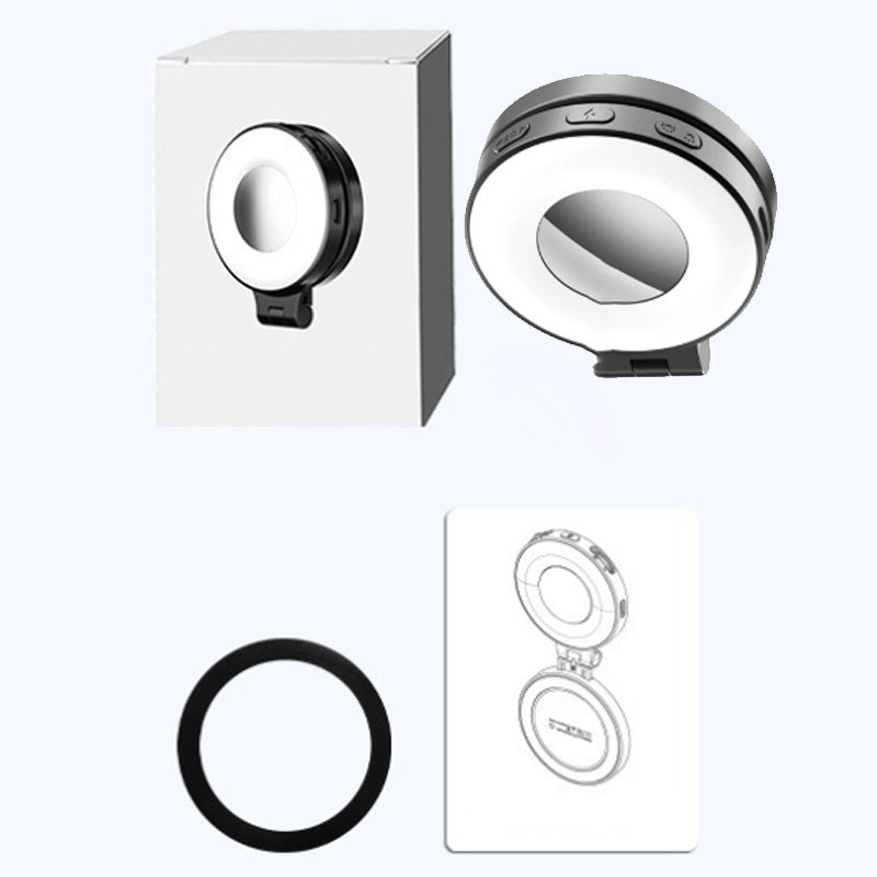 3-in-1 Magnetische Handyleuchte mit integriertem Spiegel