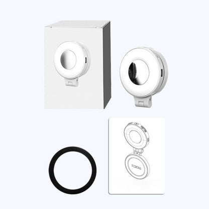 3-in-1 Magnetische Handyleuchte mit integriertem Spiegel