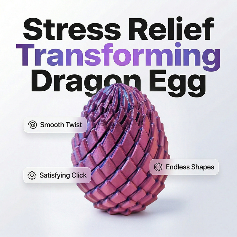 🎁🦖 3D-Drachenei – 1 Drehung, sofortige Entspannung 🔄✨ Stressabbau-Spielzeug, perfekt für Zuhause/Büro, einzigartiges Design, ideales Geschenk.