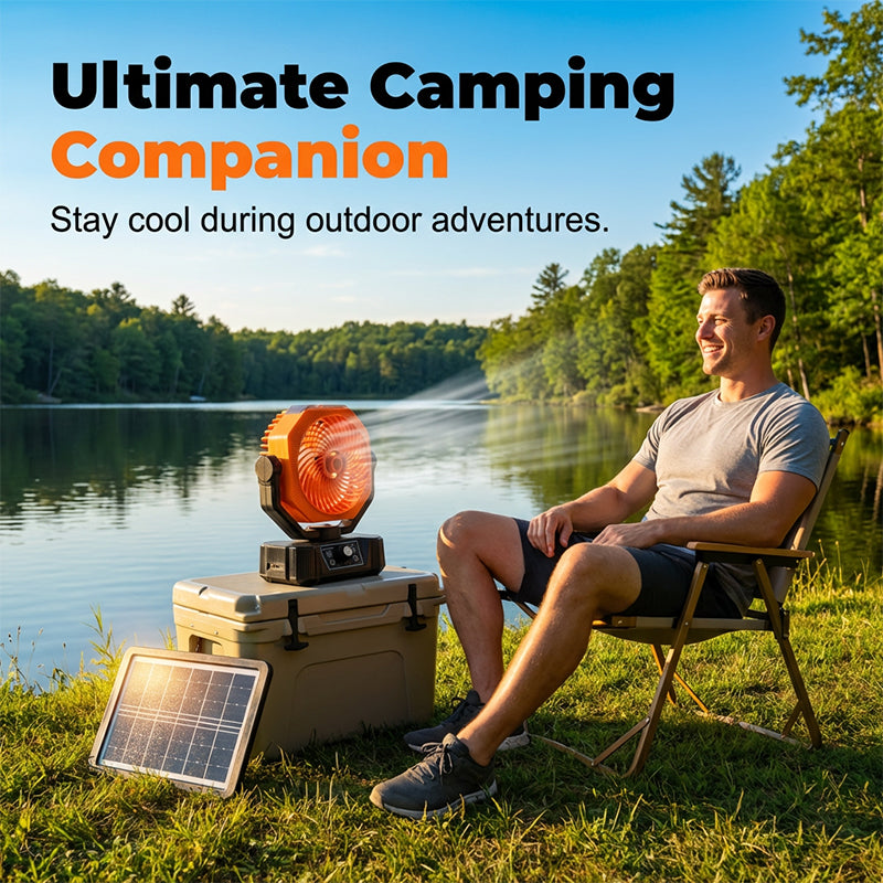 🌞 Tragbarer Solar-Campingventilator mit Nebelfunktion – Entspannung überall, auch abseits des Stromnetzes! ⛺💨 Kühle Nebeldüsen + breiter Schwenkbereich + Fernbedienung – Ihr perfekter Begleiter für maximalen Komfort im Freien. 🔋🌀