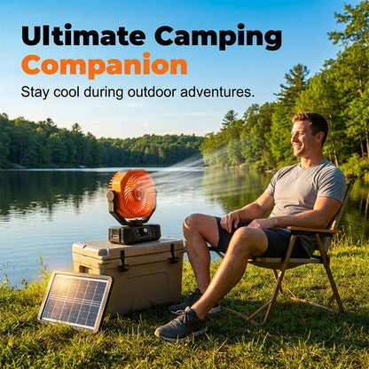 🌞 Tragbarer Solar-Campingventilator mit Nebelfunktion – Entspannung überall, auch abseits des Stromnetzes! ⛺💨 Kühle Nebeldüsen + breiter Schwenkbereich + Fernbedienung – Ihr perfekter Begleiter für maximalen Komfort im Freien. 🔋🌀