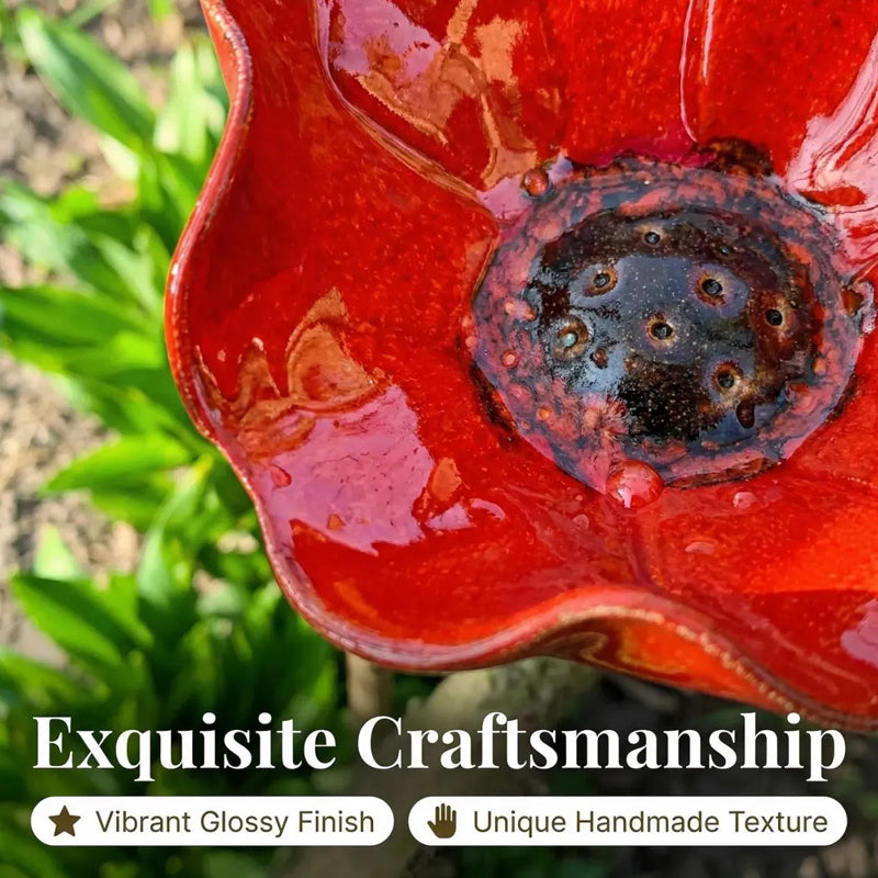 Metallblume mit Vogeltränke – Wunderschöne Gartendekoration in einem!