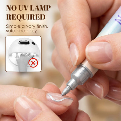 💅 Nageldesign-Pen mit 2-in-1 Spitze – Präzise Linien & Details – Ideal für zu Hause oder unterwegs – saubere, professionelle Nagelkunst ohne großen Aufwand ✨