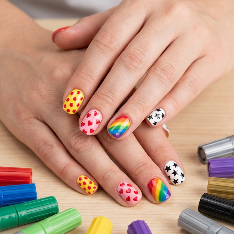 💅 Nageldesign-Pen mit 2-in-1 Spitze – Präzise Linien & Details – Ideal für zu Hause oder unterwegs – saubere, professionelle Nagelkunst ohne großen Aufwand ✨