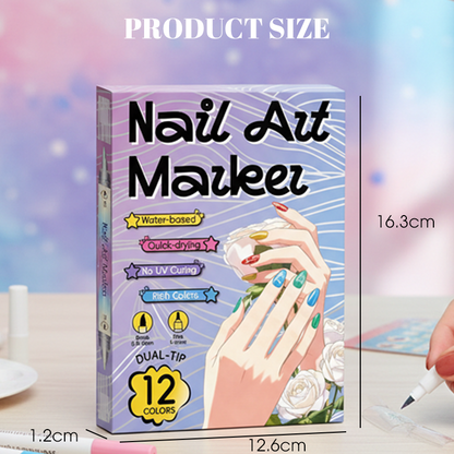 💅 Nageldesign-Pen mit 2-in-1 Spitze – Präzise Linien & Details – Ideal für zu Hause oder unterwegs – saubere, professionelle Nagelkunst ohne großen Aufwand ✨