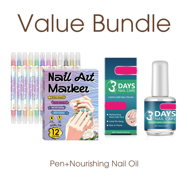💅 Nageldesign-Pen mit 2-in-1 Spitze – Präzise Linien & Details – Ideal für zu Hause oder unterwegs – saubere, professionelle Nagelkunst ohne großen Aufwand ✨