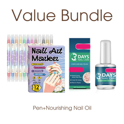 💅 Nageldesign-Pen mit 2-in-1 Spitze – Präzise Linien & Details – Ideal für zu Hause oder unterwegs – saubere, professionelle Nagelkunst ohne großen Aufwand ✨