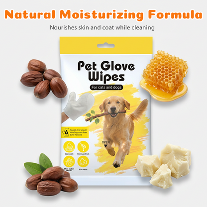 Pflegehandschuhtücher für Hunde und Katzen – 6 Stück/Packung