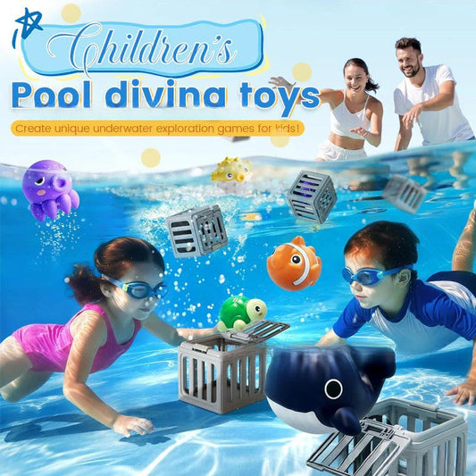 🥳💞 50K+ VERKAUFT! ⚡🌊Sommer-Poolspielzeug für Kinder – Tauchtier & Käfig-Set🏊‍♂️🦀