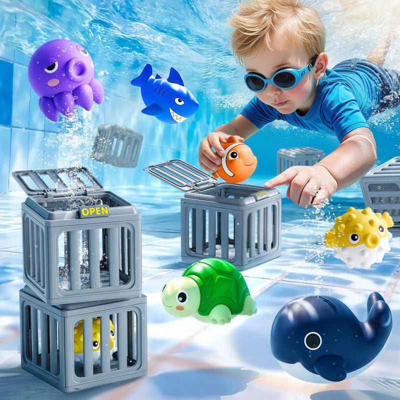 🥳💞 50K+ VERKAUFT! ⚡🌊Sommer-Poolspielzeug für Kinder – Tauchtier & Käfig-Set🏊‍♂️🦀
