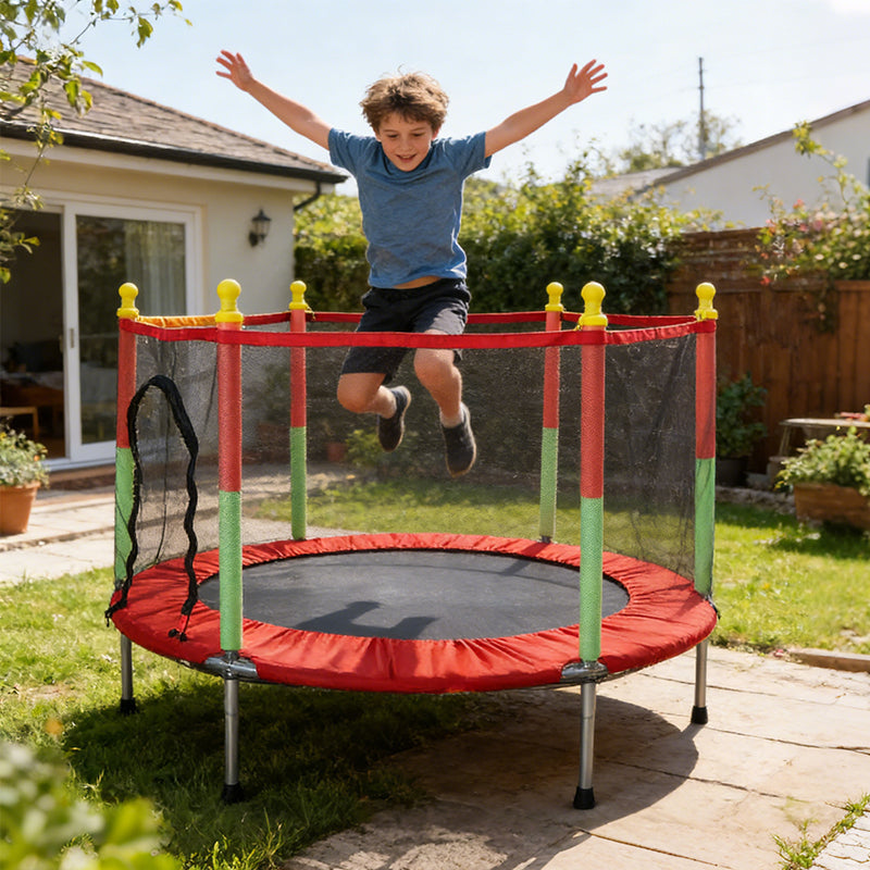 1,4 m großes Kindertrampolin mit Sicherheitsnetz