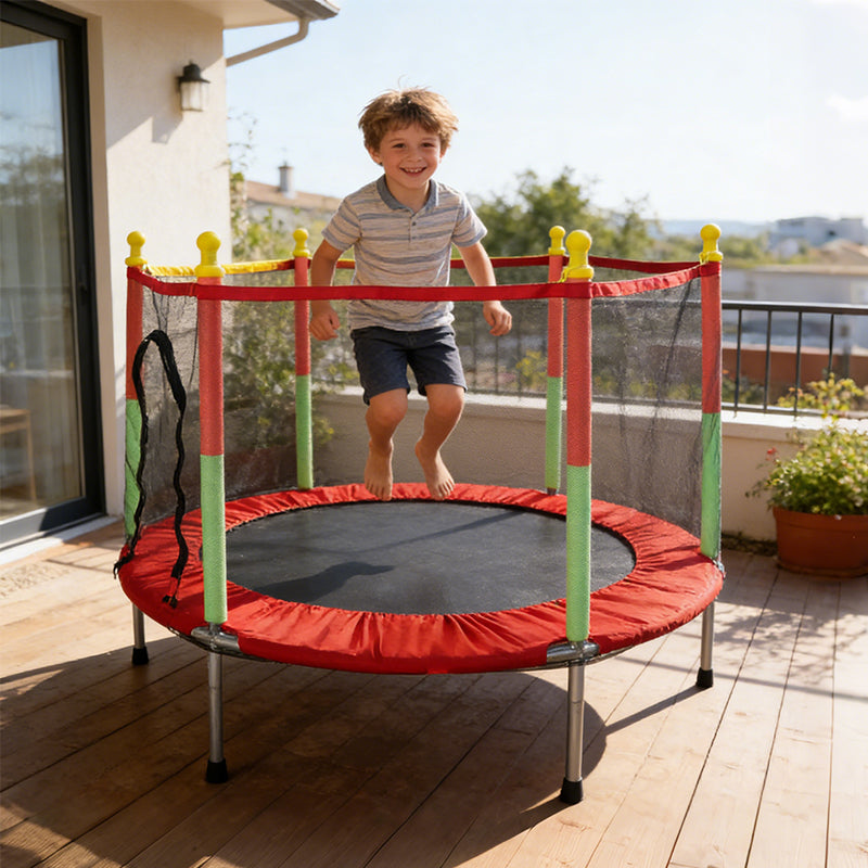 1,4 m großes Kindertrampolin mit Sicherheitsnetz