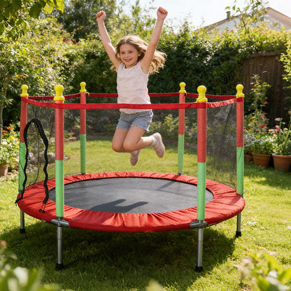1,4 m großes Kindertrampolin mit Sicherheitsnetz