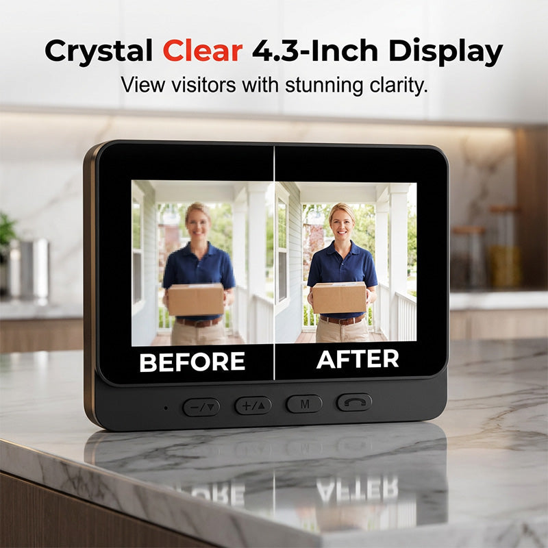 Intelligente Video-Türklingel mit 4,3-Zoll-Display