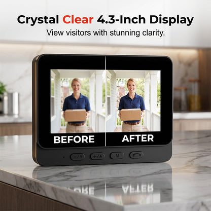Intelligente Video-Türklingel mit 4,3-Zoll-Display