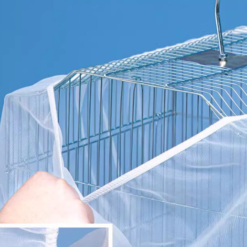 🐦 ✨ Vogelkäfigabdeckung – Verstellbar, Mesh, Atmungsaktiv, Leicht zu Reinigen 🪶