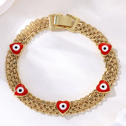 🧿 50% RABATT! 💕 Armband im Bohème-Stil mit Anhängern – Böser Blick & Elefant – Schützend, boho-chic & perfekt als Geschenk ✨
