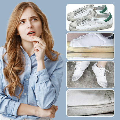 Reinigungsschaum zur Dekontamination und Entfernung von Vergilbungen für weiße Schuhe