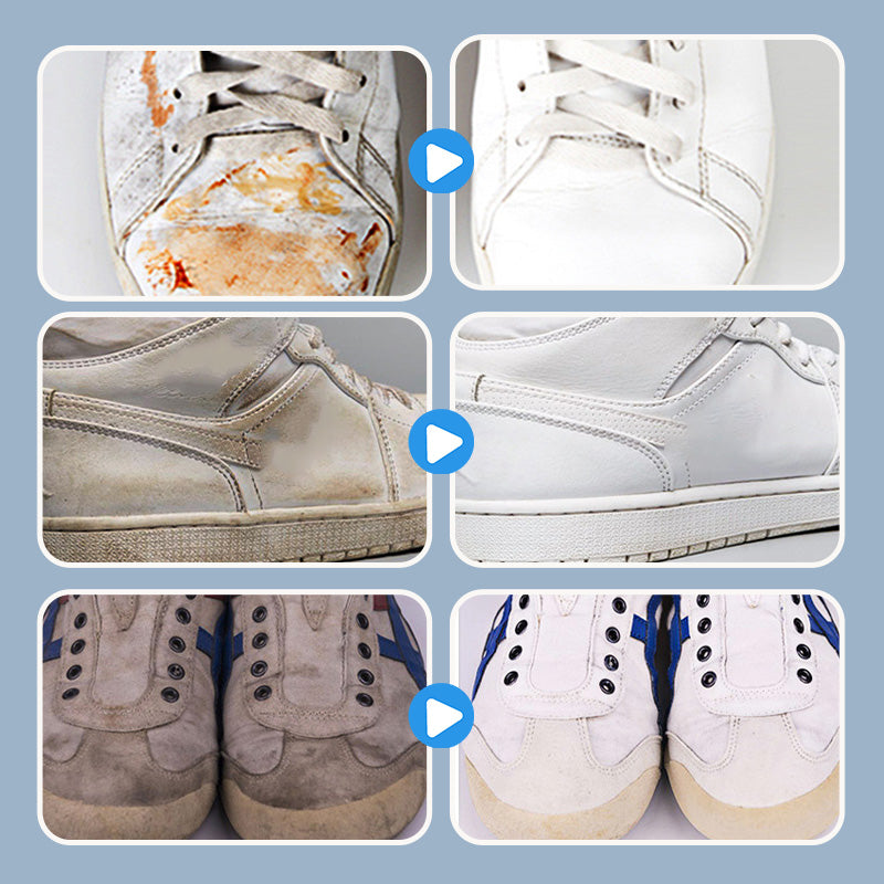 Reinigungsschaum zur Dekontamination und Entfernung von Vergilbungen für weiße Schuhe