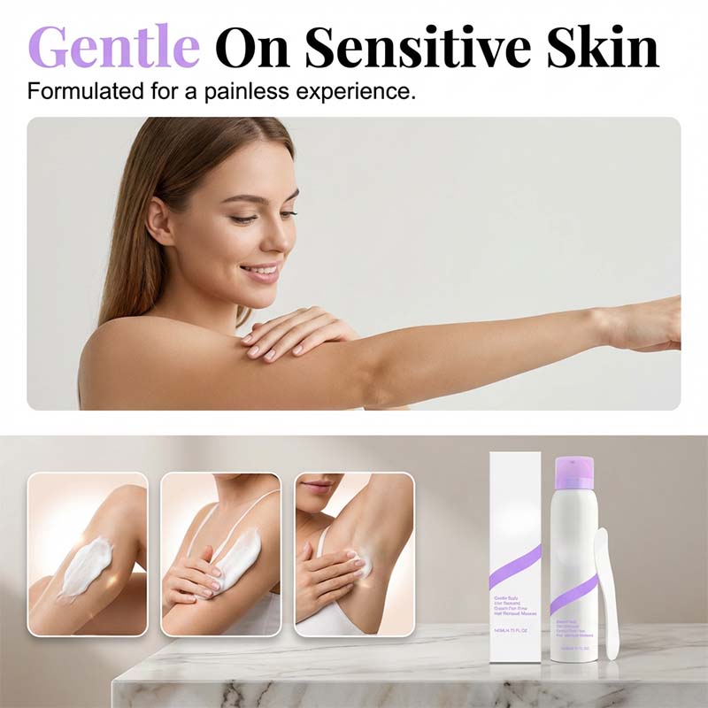 ❤️Schmerzfreie Haarentfernungscreme für die Bikinizone, hypoallergen für empfindliche Haut, mit Aloe, Hyaluronsäure und Zitrusduft – für Damen und Herren