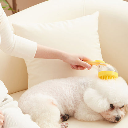 🛁 LIMITED-TIME 50% RABATT! 🐶 Tierbadbürste – Langer Griff, Shampoo-Spender, 2 Bürstenkopf-Optionen 🧴
